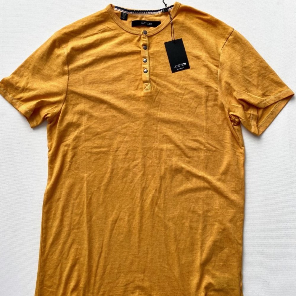 Joe's  Button Snap Front Tee Yellow